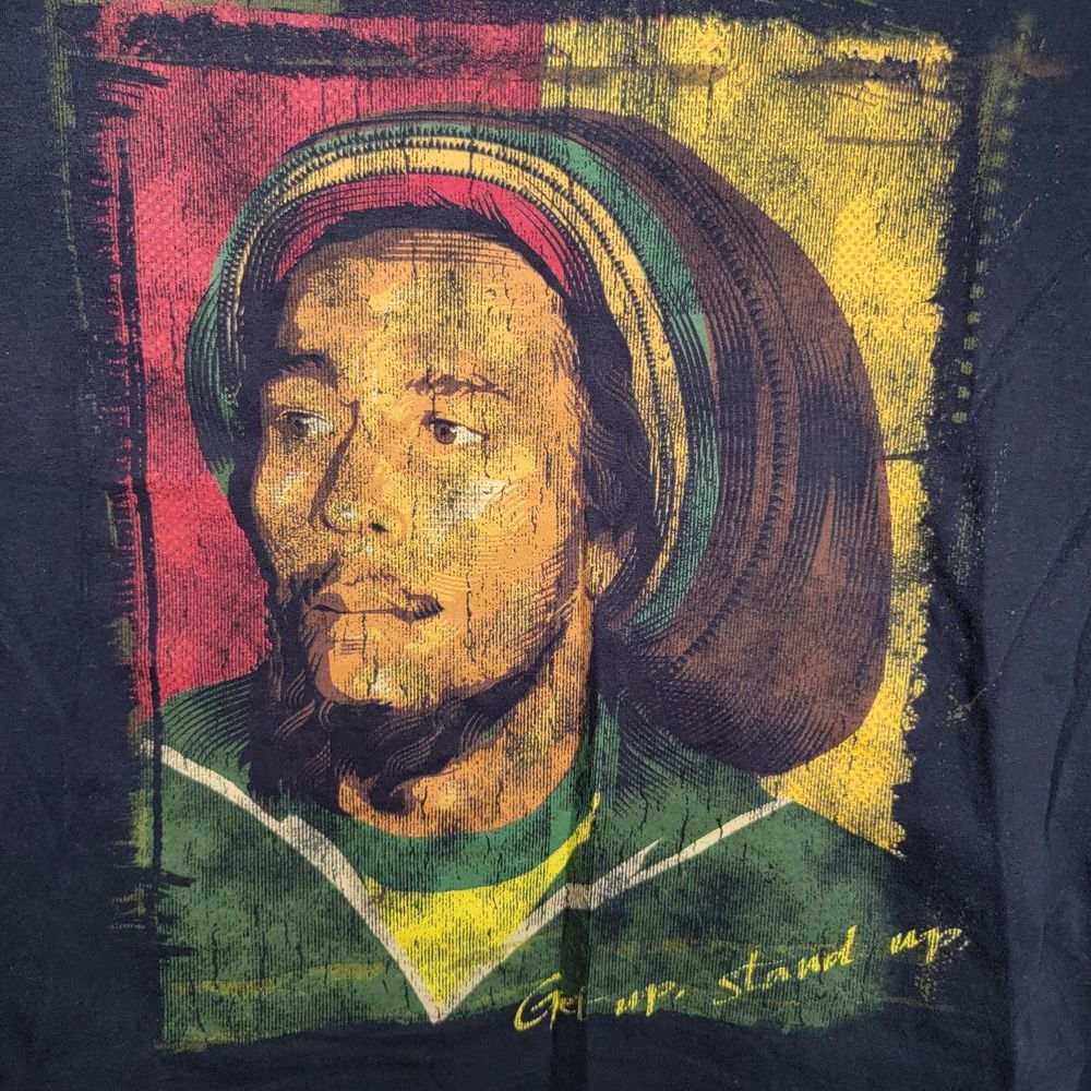 Bob Marley Graphic Tee Black Short Sleeve - Size Medium